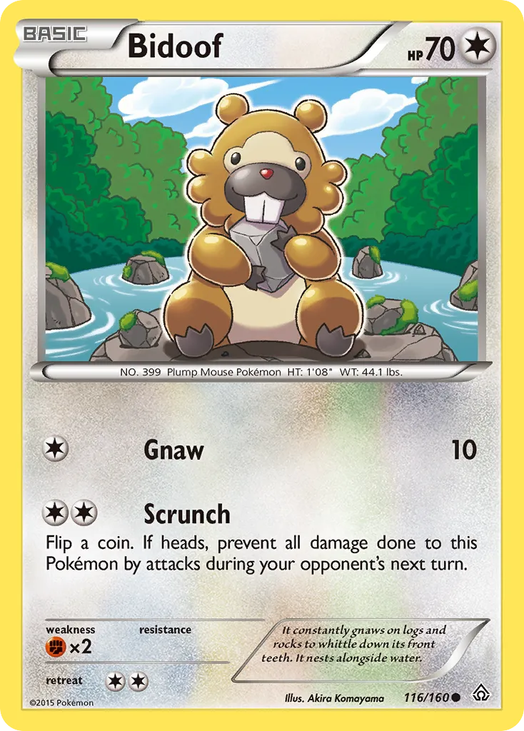 Bidoof #116, Primal Clash Reverse Foil