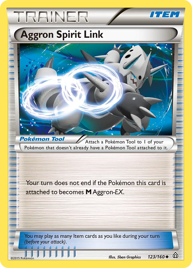 Aggron Spirit Link #123, Primal Clash Reverse Foil