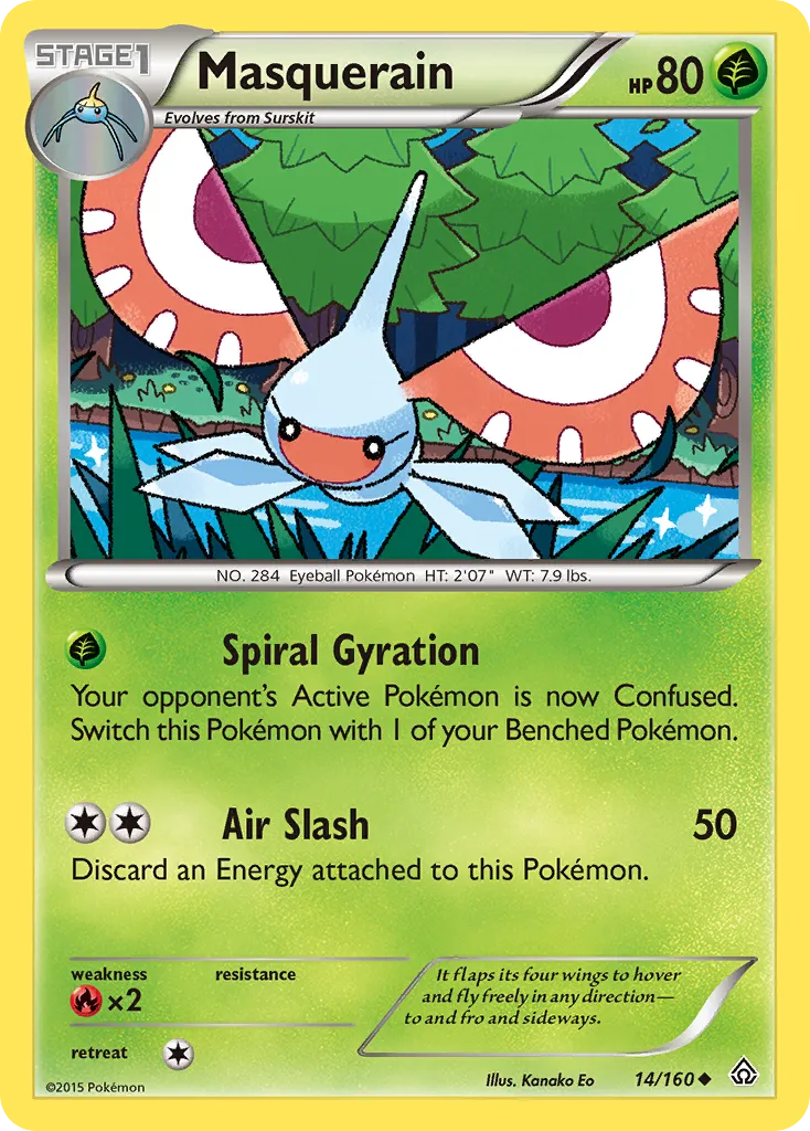 Masquerain #14, Primal Clash Reverse Foil