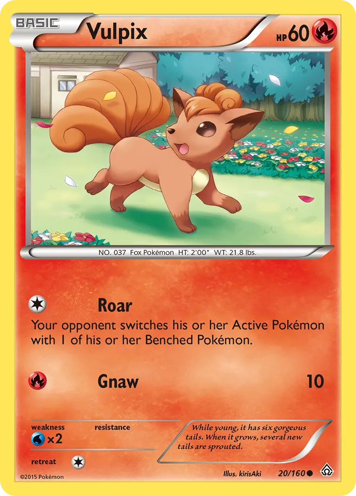 Vulpix #20, Primal Clash Reverse Foil