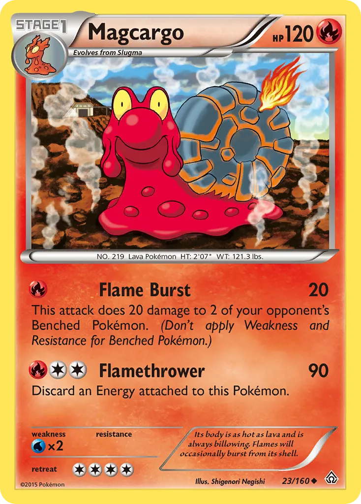 Magcargo #23, Primal Clash Reverse Foil