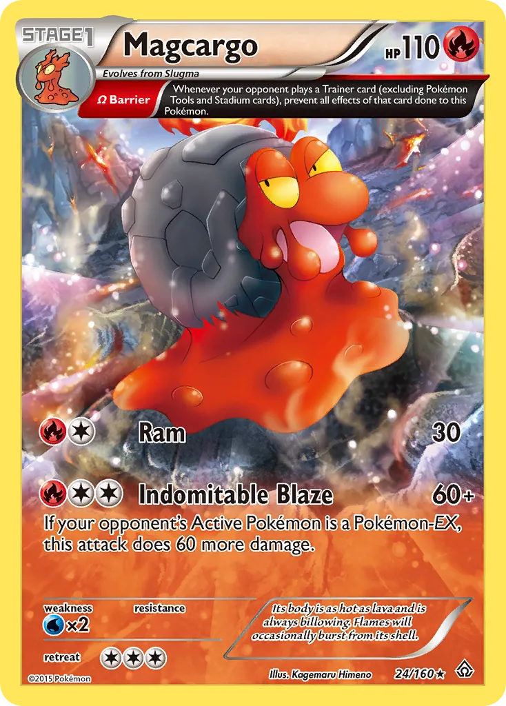 Magcargo #24, Primal Clash Reverse Foil