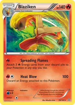 Blaziken #28, Reverse Foil
