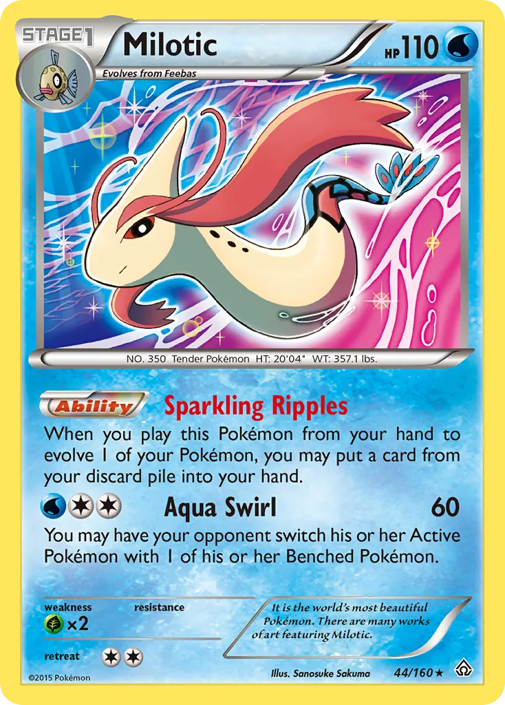 Milotic #44, Primal Clash Reverse Foil