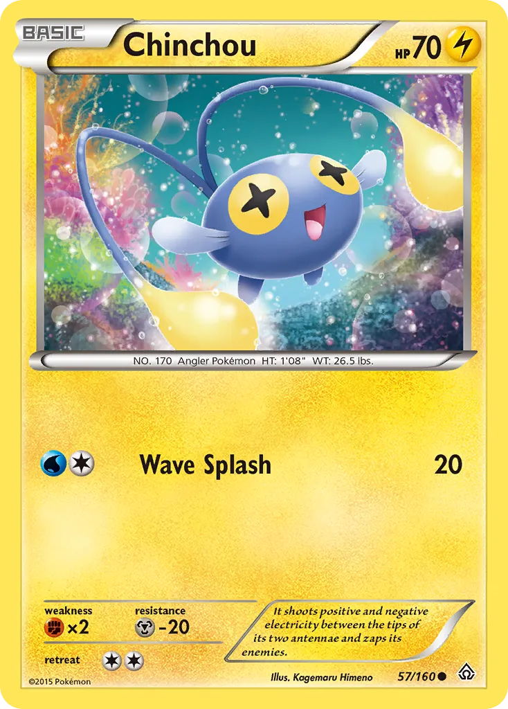 Chinchou #57, Primal Clash Reverse Foil