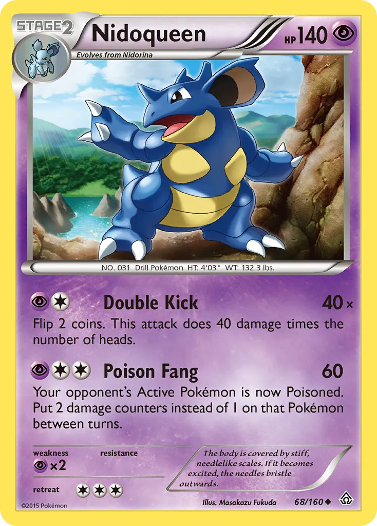 Nidoqueen #68, Primal Clash Reverse Foil