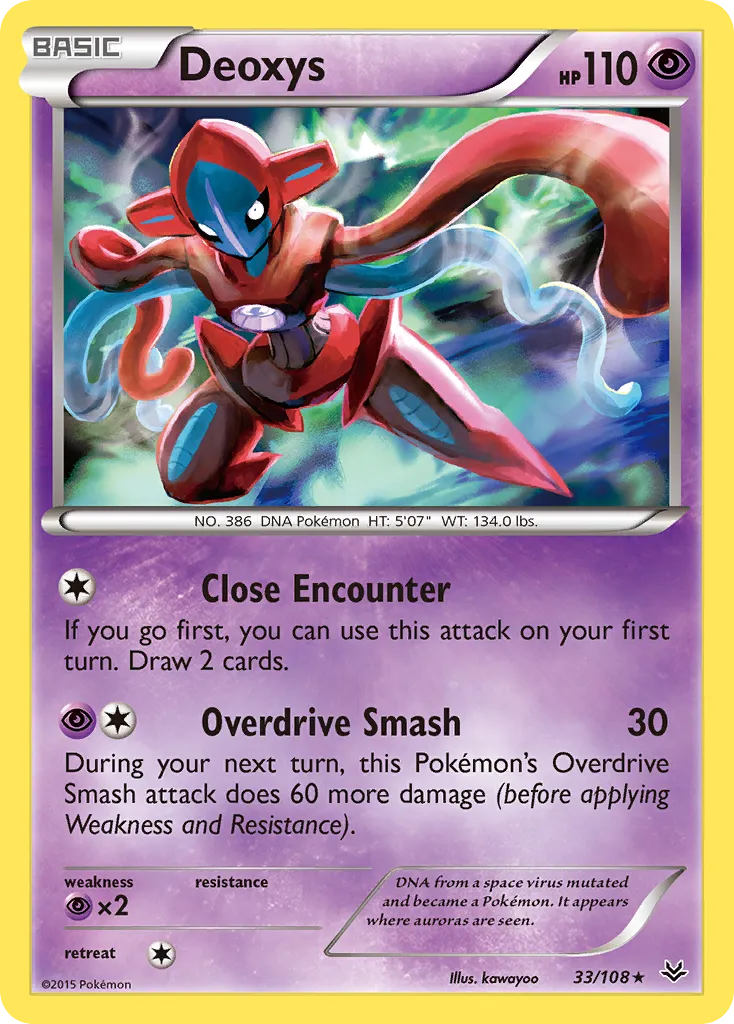 Deoxys #33, Roaring Skies Reverse Foil