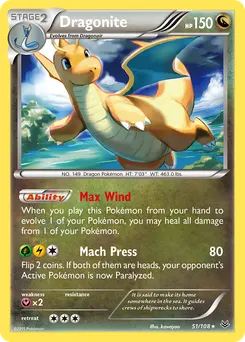 Dragonite #51, Reverse Foil