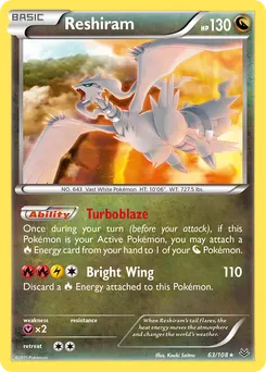 Reshiram #63, Reverse Foil