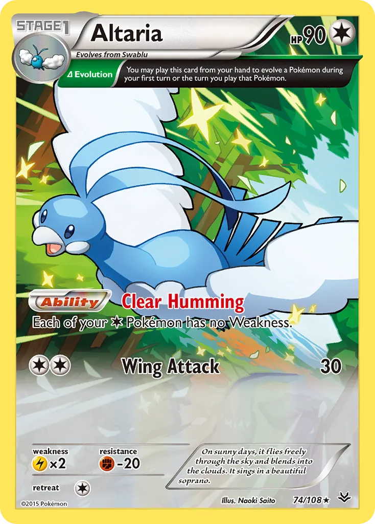 Altaria #74, Roaring Skies Reverse Foil