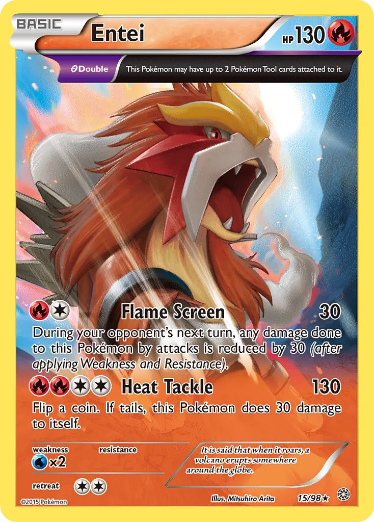 Entei #15, Ancient Origins Reverse Foil