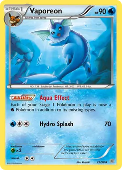 Vaporeon #22, Cosmos-Triple Effect Tin