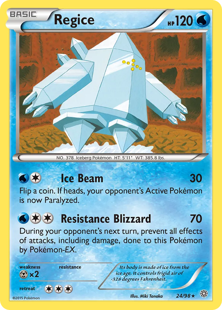 Regice #24, Ancient Origins Reverse Foil