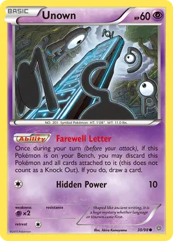 Unown #30, Reverse Foil