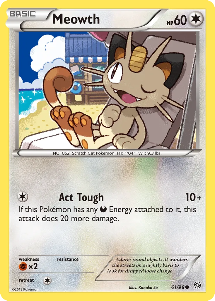 Meowth #61, Ancient Origins Reverse Foil