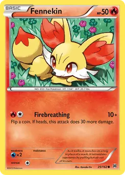 Fennekin #25, Reverse Foil
