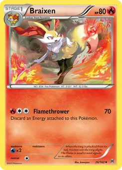 Braixen #26, Reverse Foil