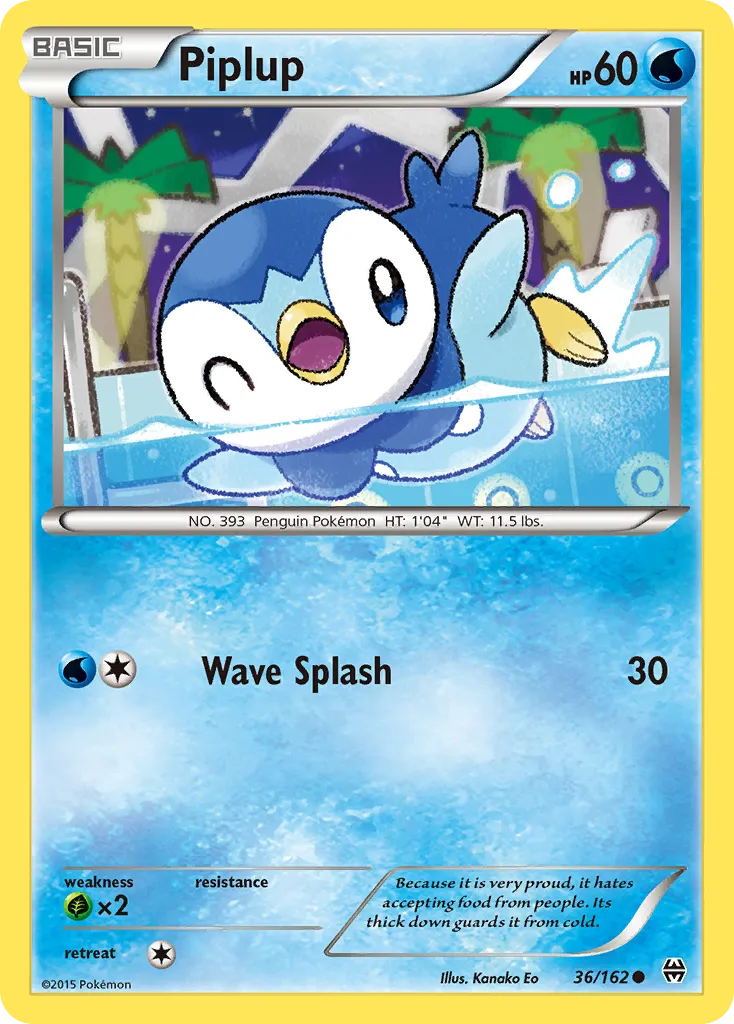 Piplup #36, BREAKthrough Reverse Foil
