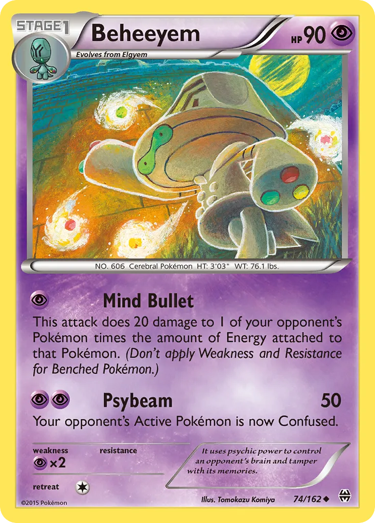 Beheeyem #74, BREAKthrough Reverse Foil