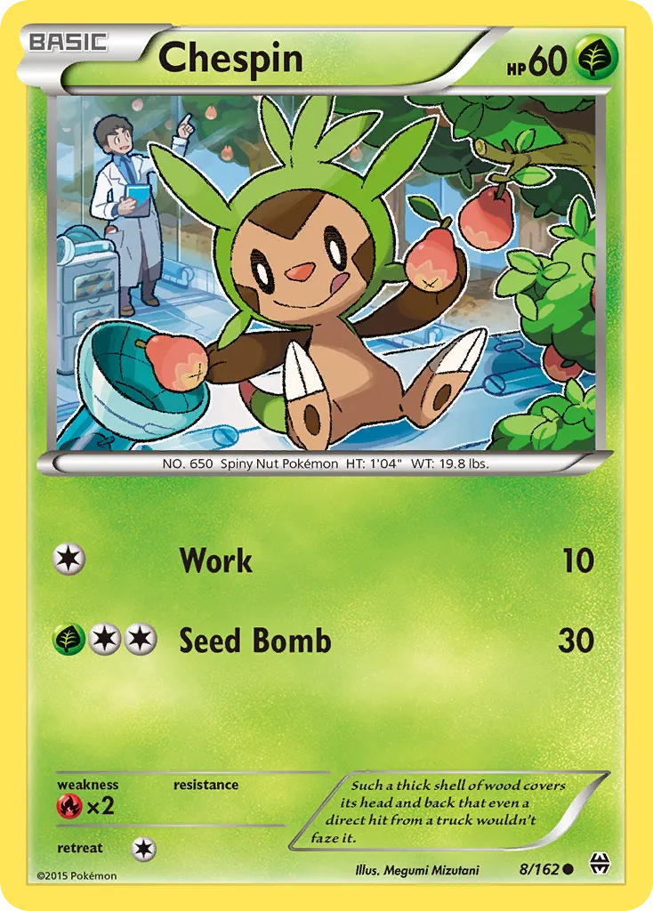 Chespin #8, BREAKthrough Reverse Foil