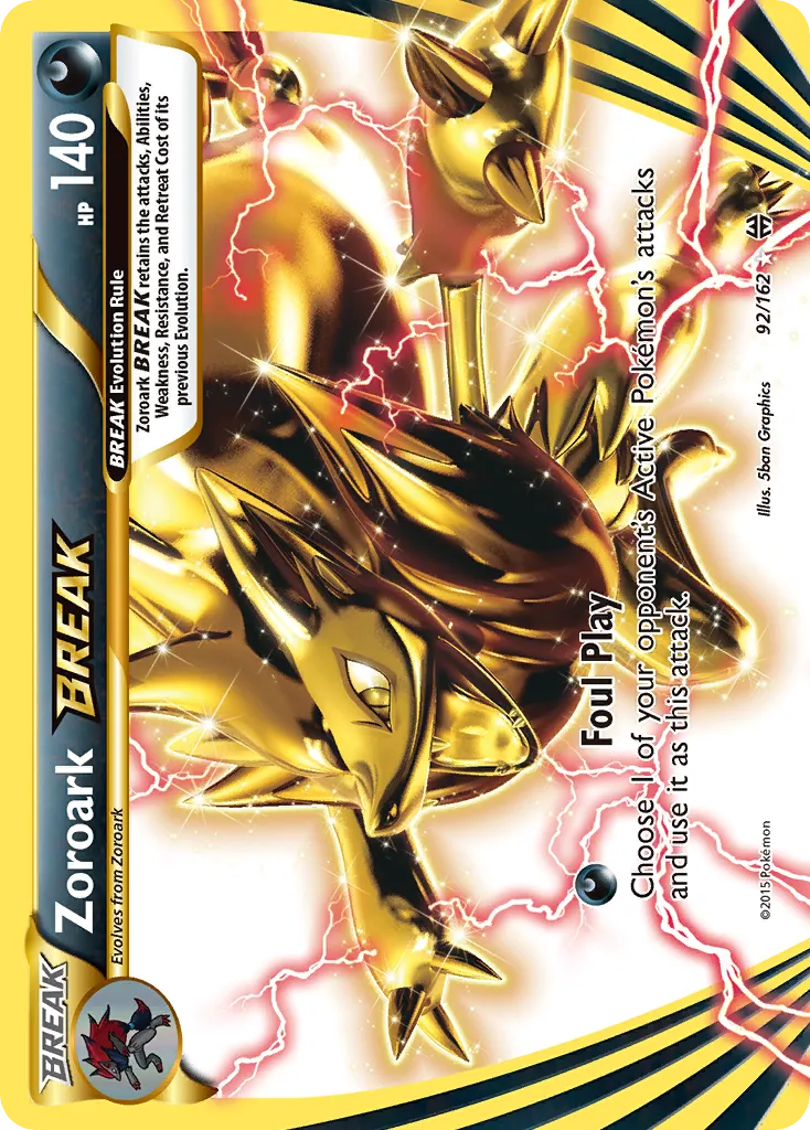 Zoroark BREAK #92, BREAKthrough Inverted Back Error