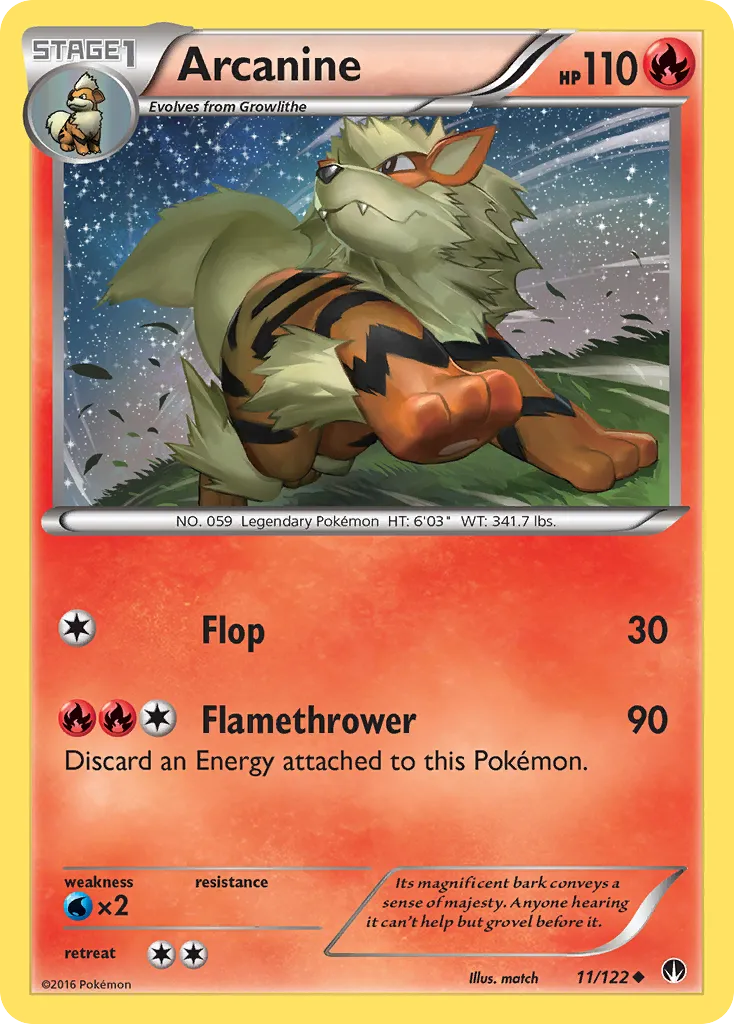 Arcanine #11, BREAKpoint Reverse Foil