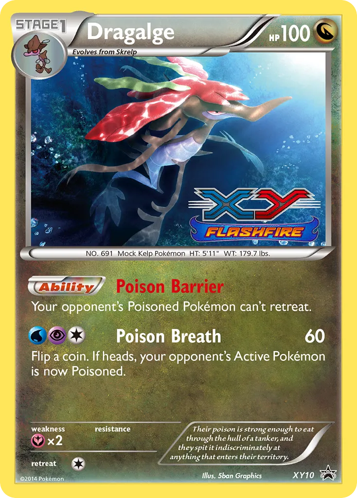 Dragalge #XY10, XY Black Star Promos Flashfire Prerelease-Staff