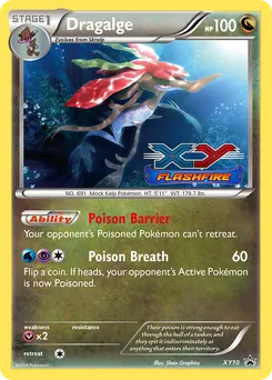 Dragalge #XY10, Flashfire Prerelease-Staff