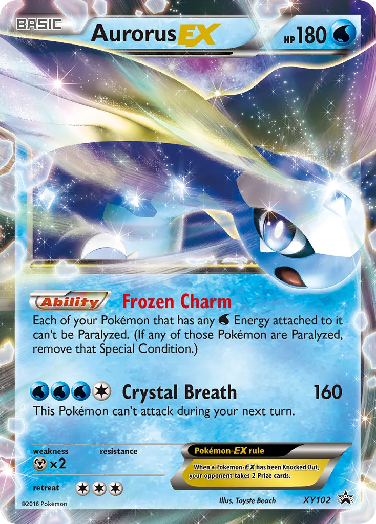 Aurorus-EX #XY102, XY Black Star Promos Aurorus-EX Box