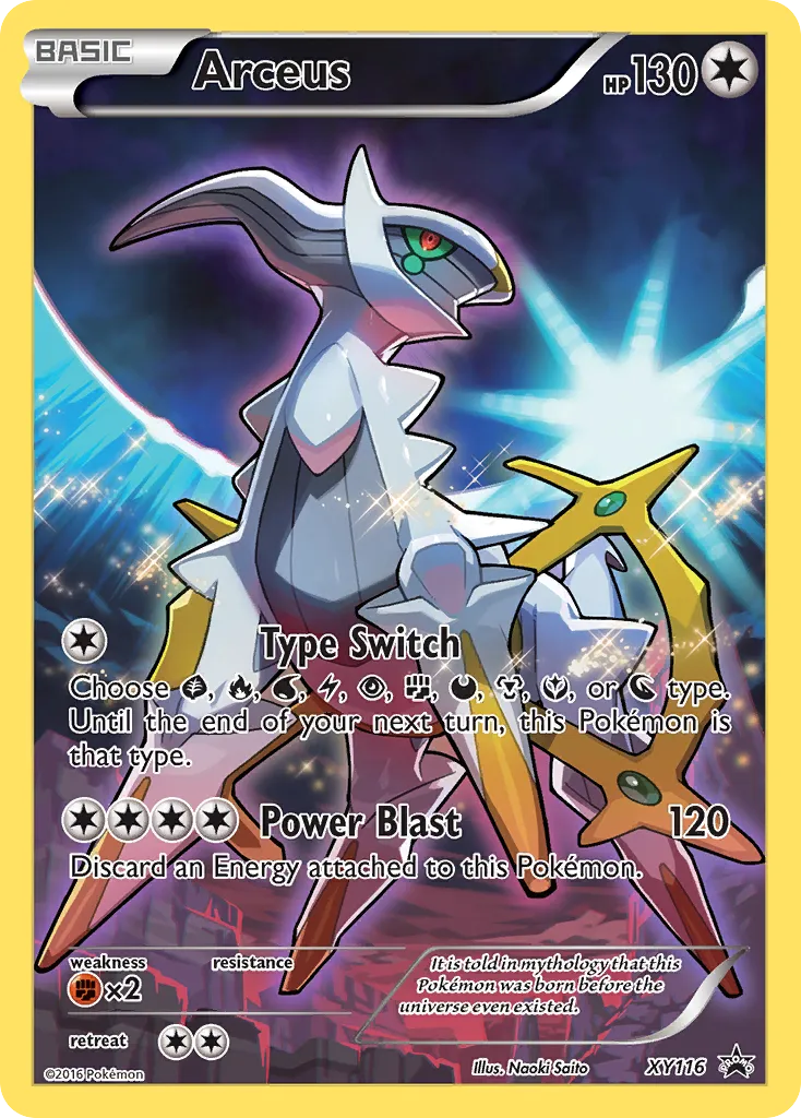 Arceus #XY116, XY Black Star Promos Mythical Pokemon Collection