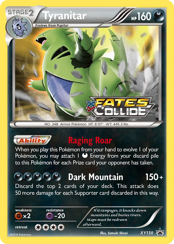Tyranitar #XY130, XY Black Star Promos Fates Collide-Staff