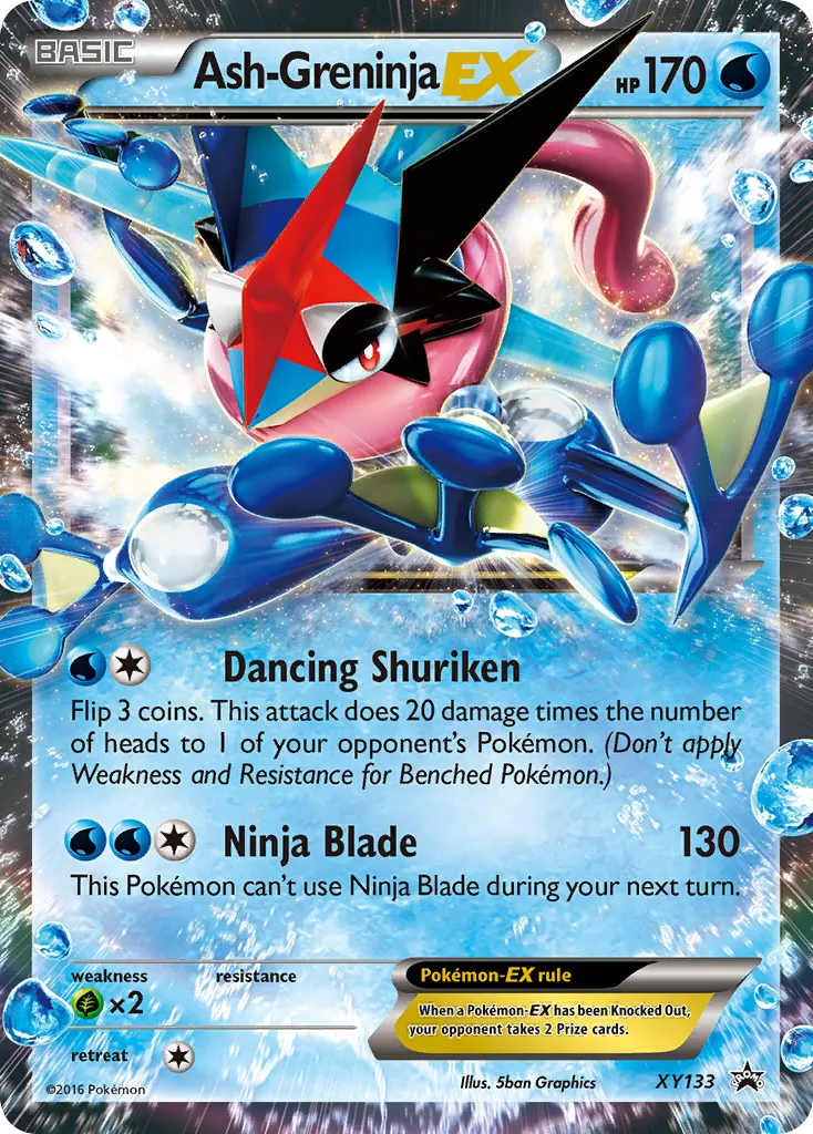 Ash-Greninja-EX #XY133, XY Black Star Promos Ash-Greninja EX Box