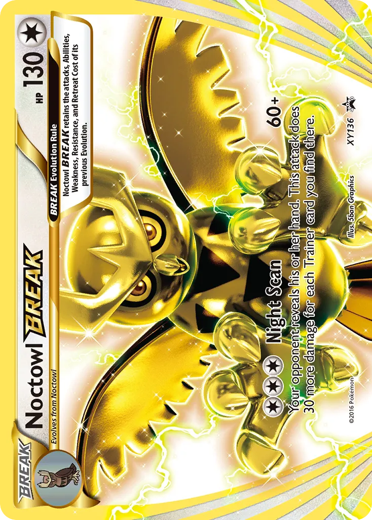 Noctowl BREAK #XY136, XY Black Star Promos Break Evolution Box