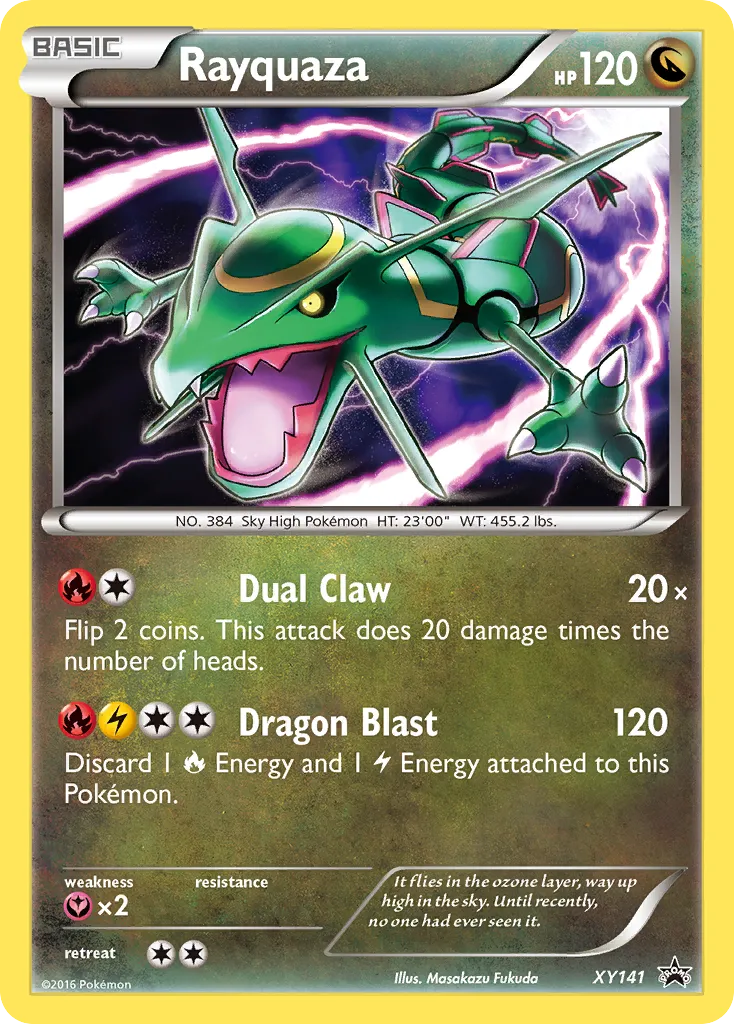 Rayquaza #XY141, XY Black Star Promos Steam Siege Blisters