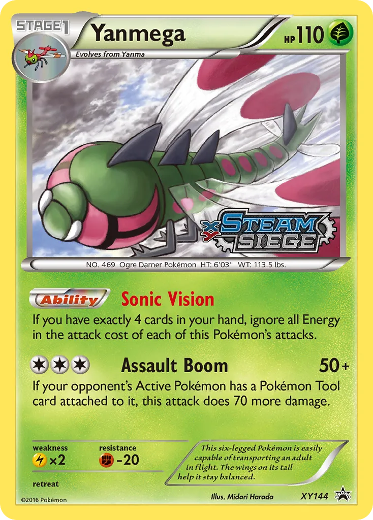 Yanmega #XY144, XY Black Star Promos Steam Siege