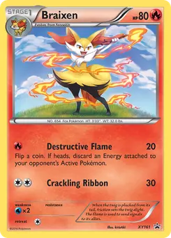 Braixen #XY161, Evolutions Three Pack Blisters