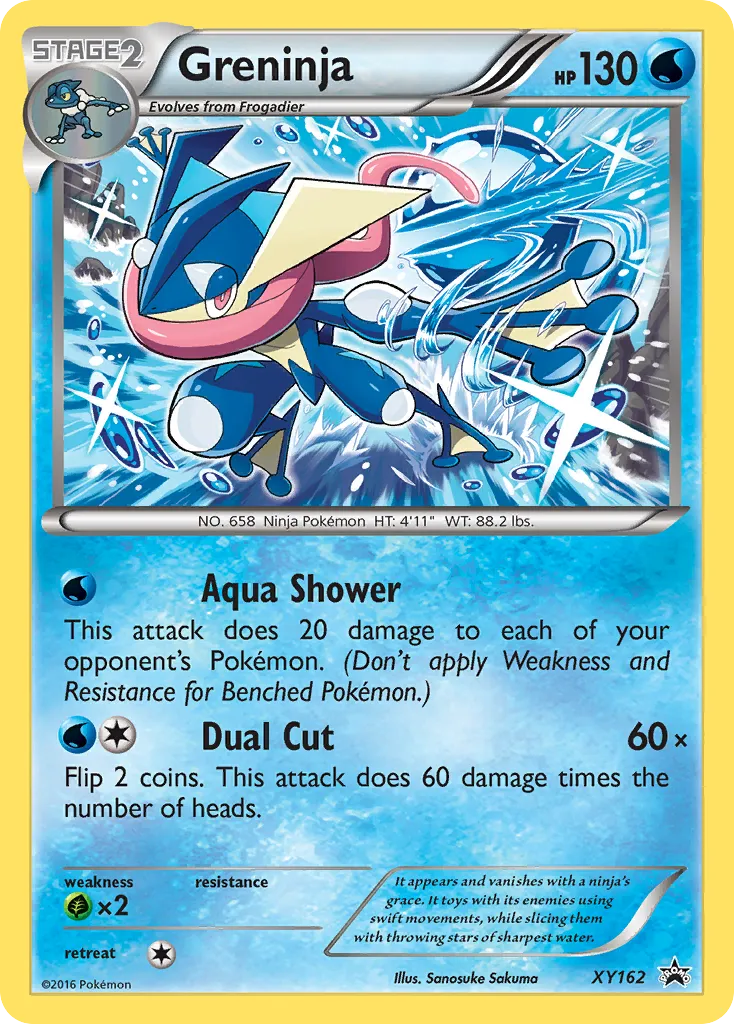 Greninja #XY162, XY Black Star Promos Evolutions Single Pack Blisters