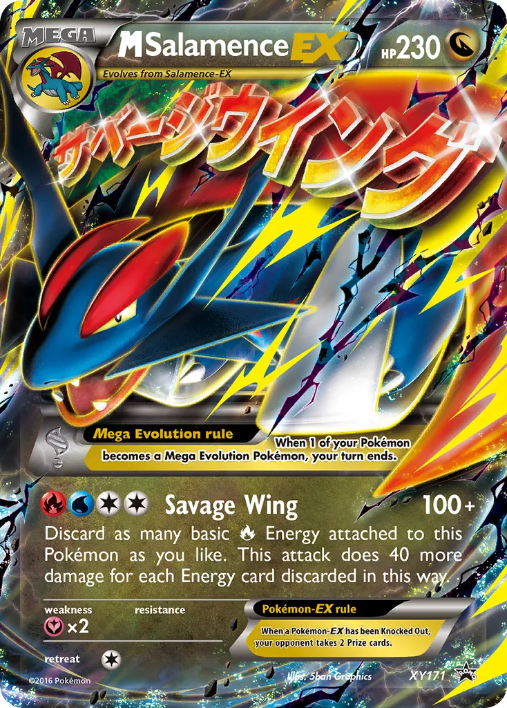 M Salamence-EX #XY171, XY Black Star Promos Mega Salamence EX Premium Collection