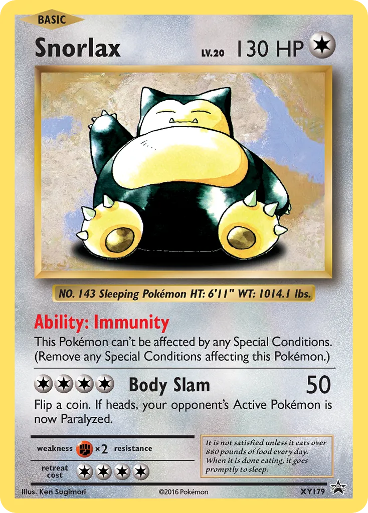 Snorlax #XY179, XY Black Star Promos Snorlax-GX Box