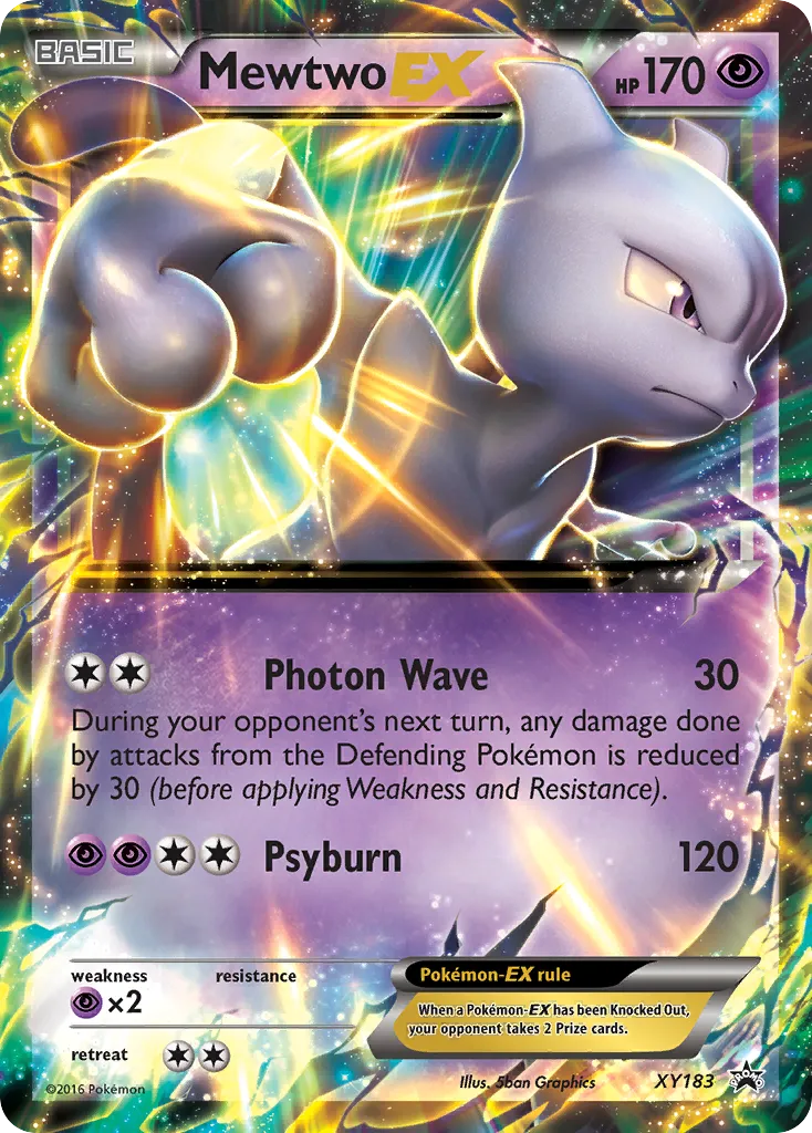 Mewtwo-EX #XY183, XY Black Star Promos Mewtwo-EX Box-Jumbo
