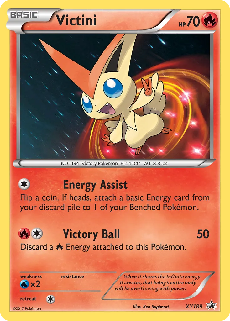 Victini #XY189, XY Black Star Promos Volcanion Mythical Collection