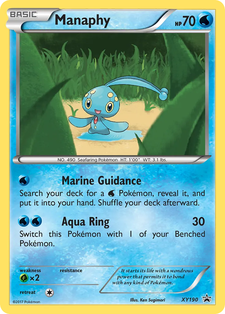 Manaphy #XY190, XY Black Star Promos Magearna Mythical Collection