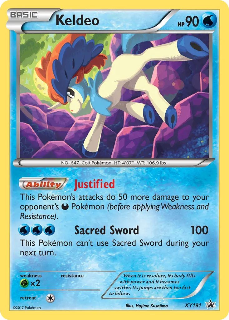 Keldeo #XY191, XY Black Star Promos Volcanion Mythical Collection