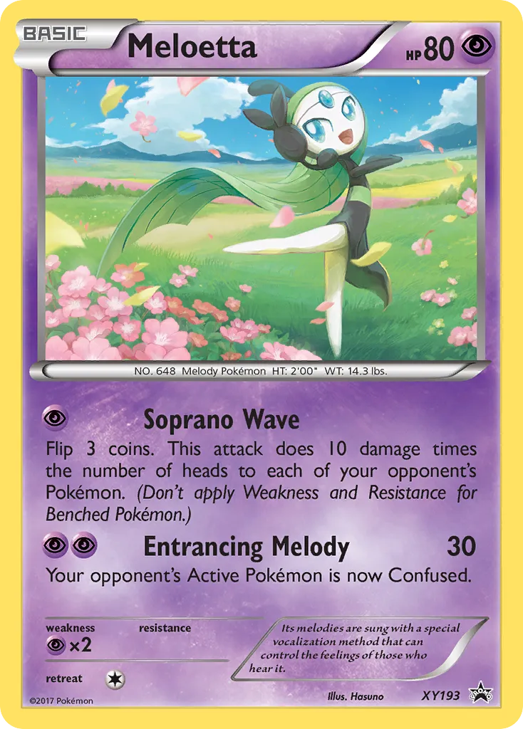 Meloetta #XY193, XY Black Star Promos Magearna Mythical Collection