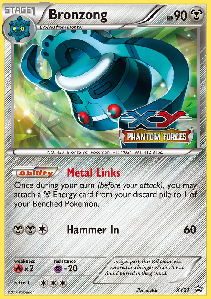 Bronzong #XY21, XY Black Star Promos Phantom Forces Prerelease-Staff