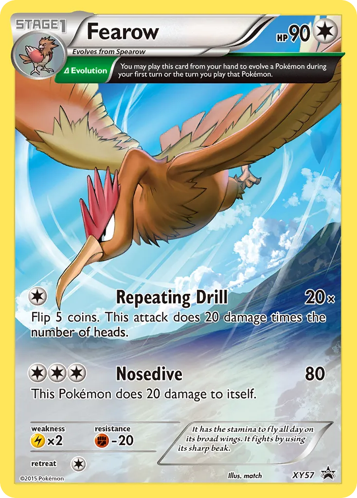 Fearow #XY57, XY Black Star Promos Ancient Origins Single Pack Blisters