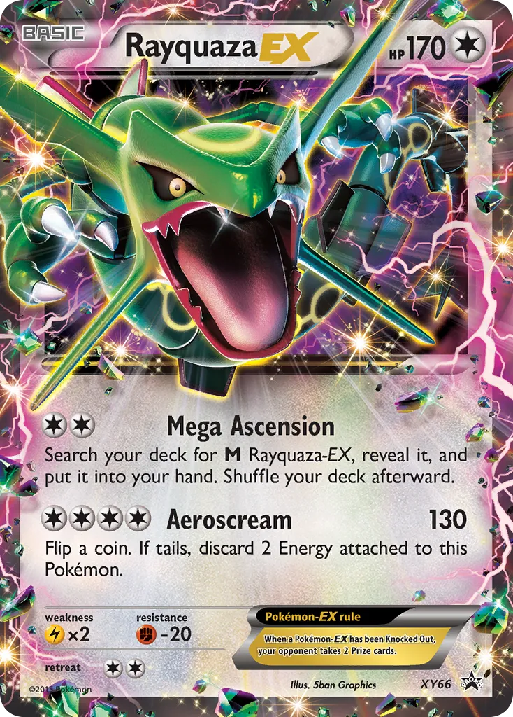 Rayquaza-EX #XY66, XY Black Star Promos Rayquaza EX Box-Jumbo