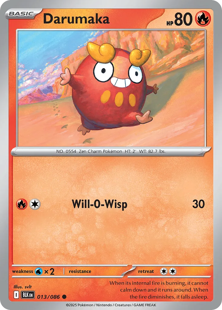 Darumaka #13, Black Bolt Poke Reverse Holo