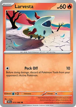 Larvesta #15, Master Reverse Holo
