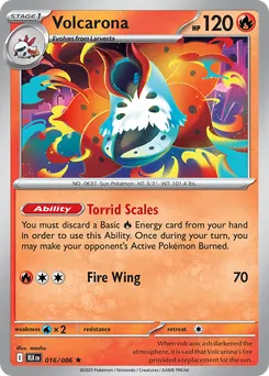 Volcarona #16, Master Ball Reverse Holo